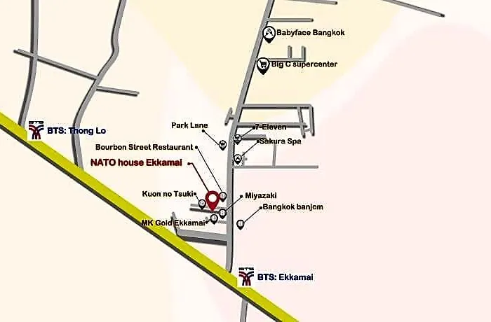 ホテル Nato House Ekkamai -close To Bts Ekkamai _c01 3*